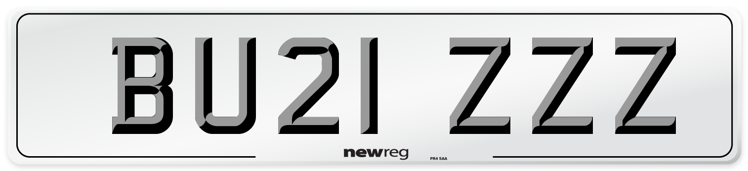 BU21 ZZZ Number Plate from New Reg